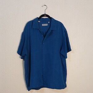 Milano Blue Casual Button Down Shirt Timeless Style